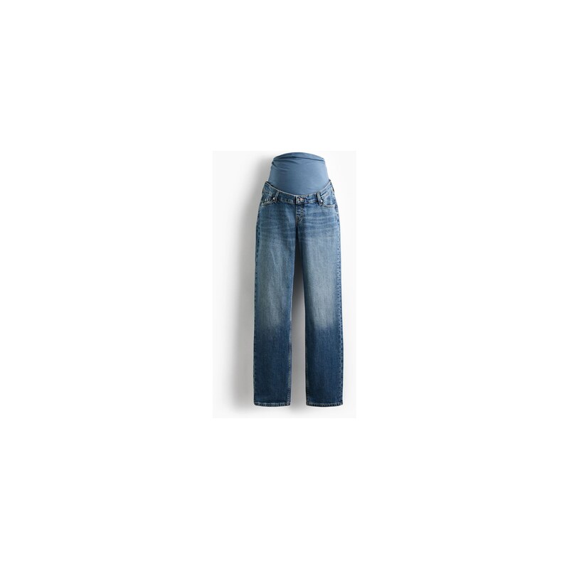 H&M - MAMA Slim Straight High Waist Jeans - Denim Blue