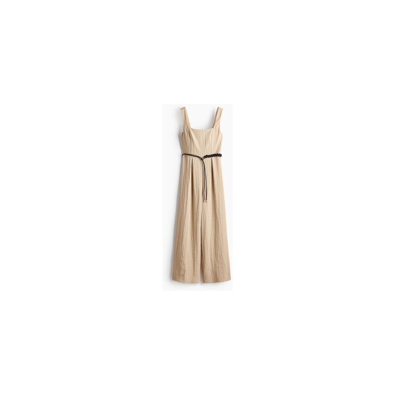 H&M - Overals páskem - Světle Béžová
