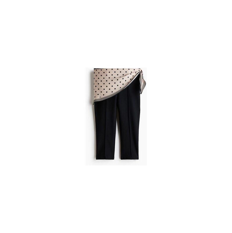 H&M - Legíny capris šátkovým detailem - Černá