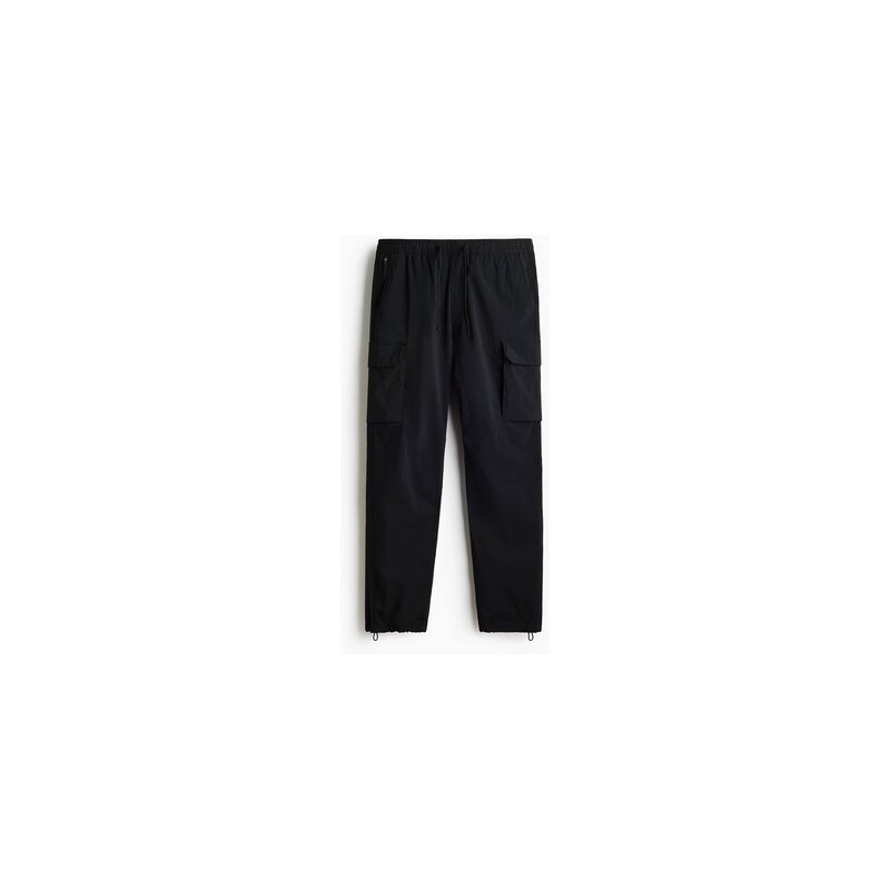 H&M - Kalhoty cargo Regular Fit - Černá