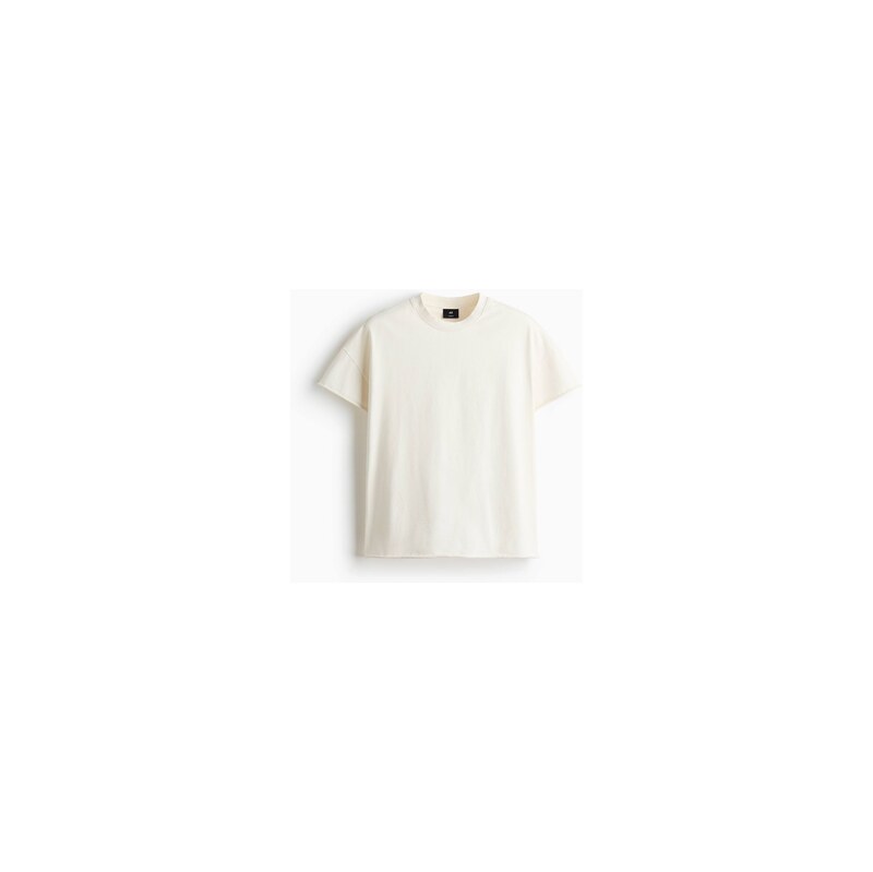 H&M - Bavlněné tričko Oversized Fit - Krémová