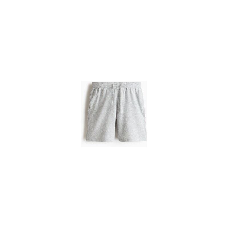 H&M - Šortkys vaflovou texturou Relaxed fit - Šedý Melír