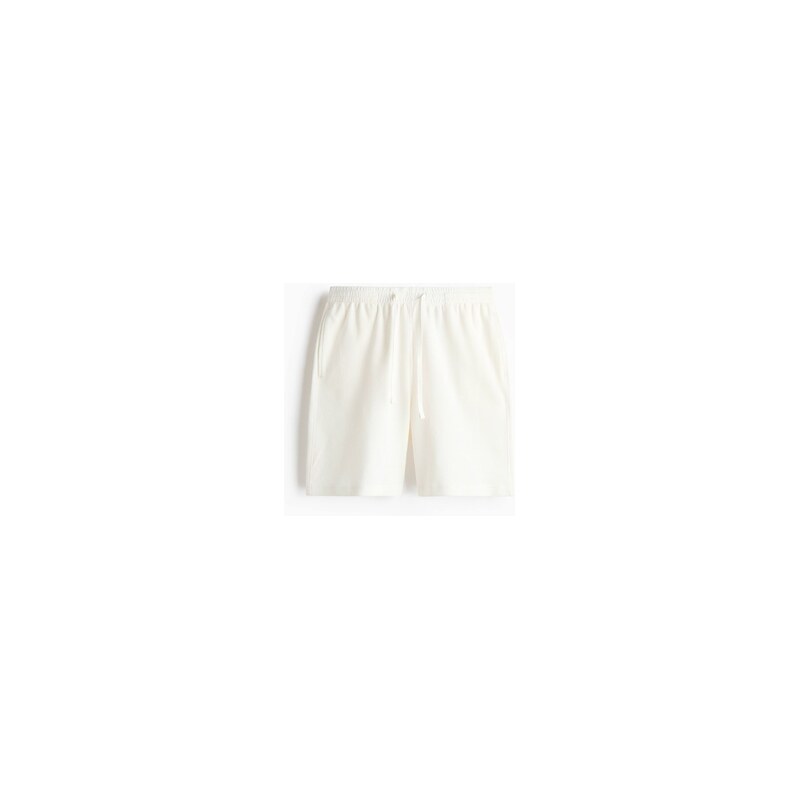 H&M - Šortkys vaflovou texturou Relaxed fit - Bílá