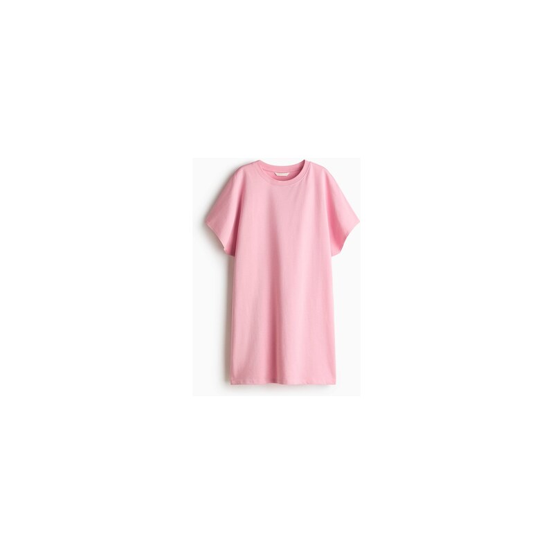 H&M - Bavlněné tričkové šaty - Růžová