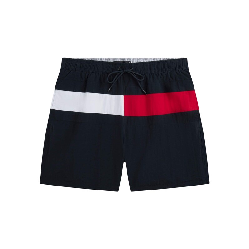 TOMMY HILFIGER Plavecké šortky tmavě modrá / krvavě červená /