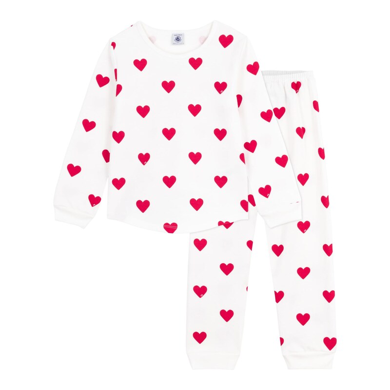 PETIT BATEAU Pyžamo červená / bílá