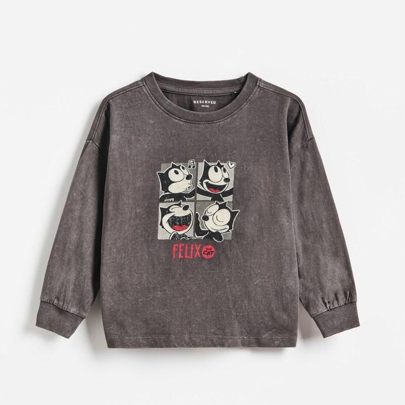 Reserved - BOYS` T-SHIRT - černý
