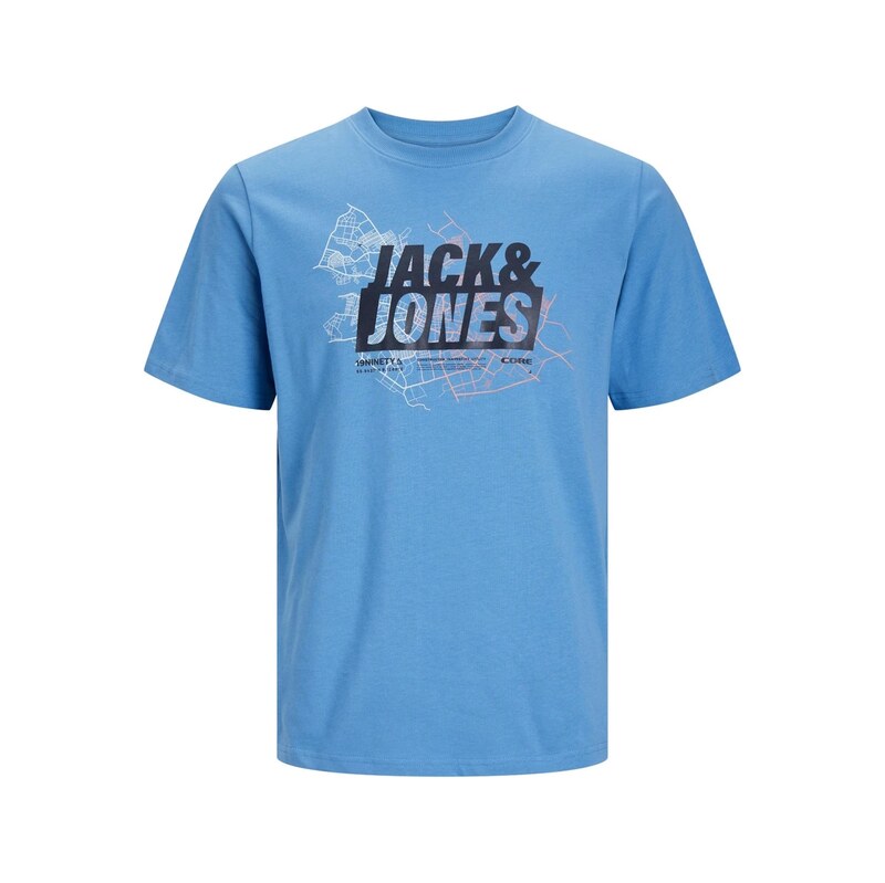 JACK & JONES Tričko Map modrá