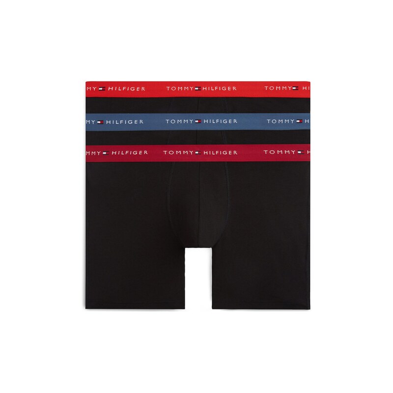 TOMMY HILFIGER Boxerky červená / tmavě červená / černá / bílá