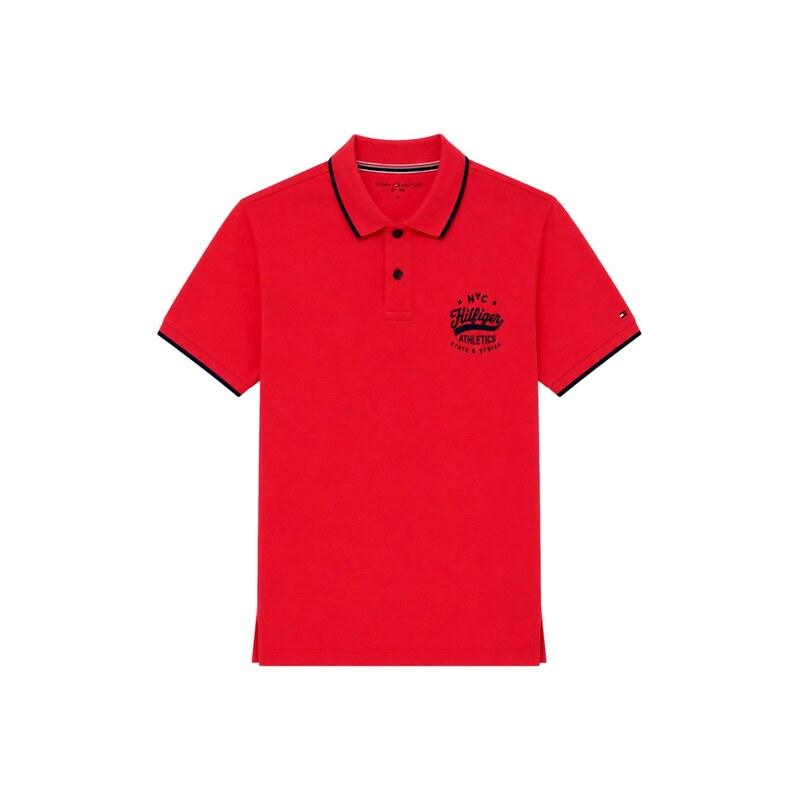 TOMMY HILFIGER Tričko červená / černá