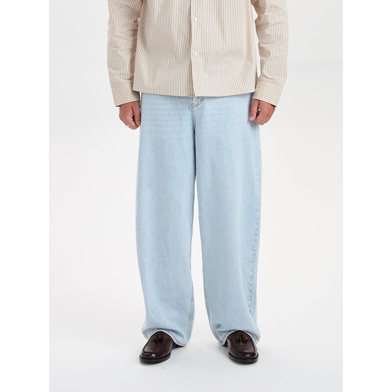 Dxnmxrk Džíny DXHarald Wide Fit Jeans Light Blue světlemodrá