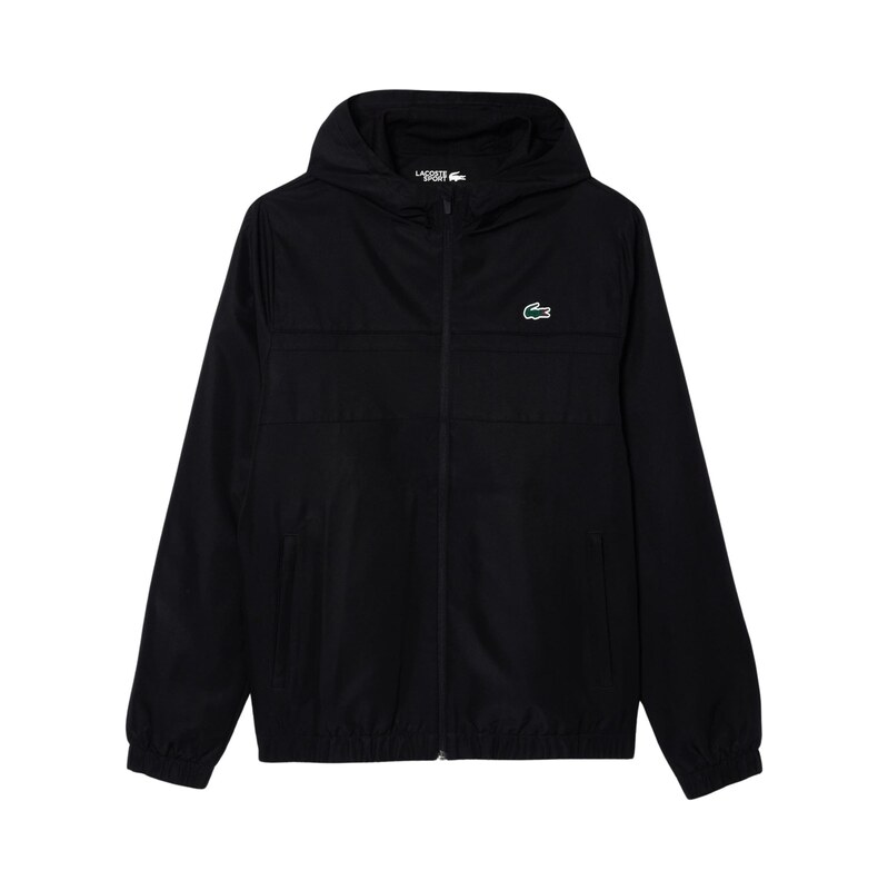 LACOSTE Přechodná bunda zelená / krvavě červená / černá / bílá
