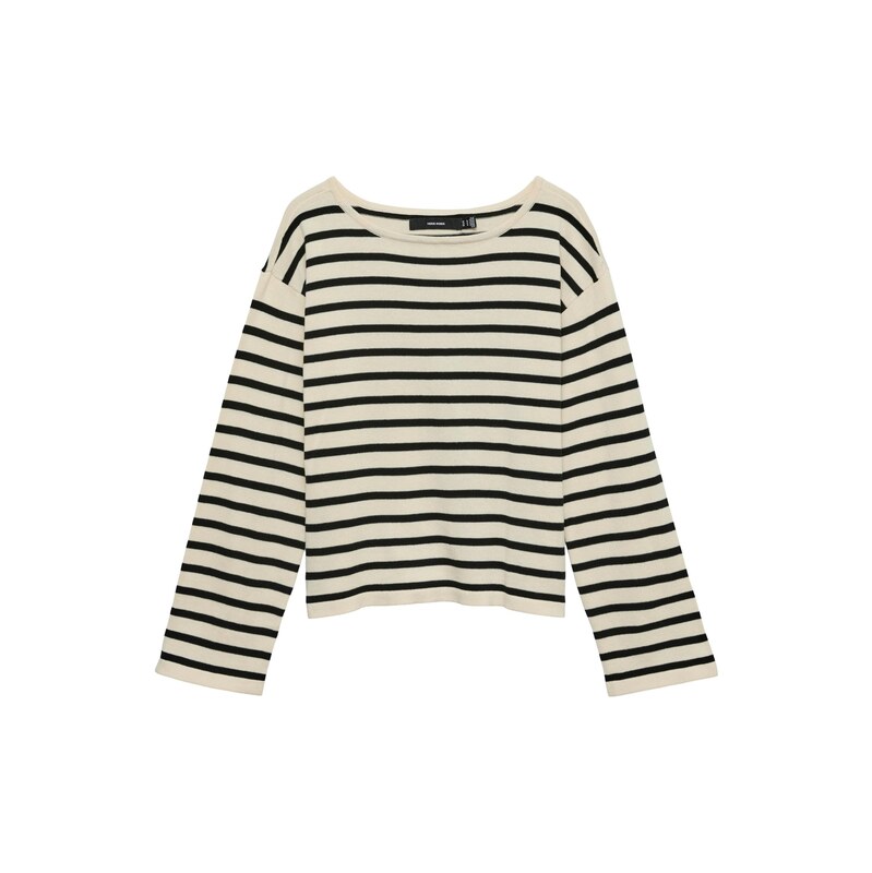 VERO MODA Svetr VMNoma černá / offwhite