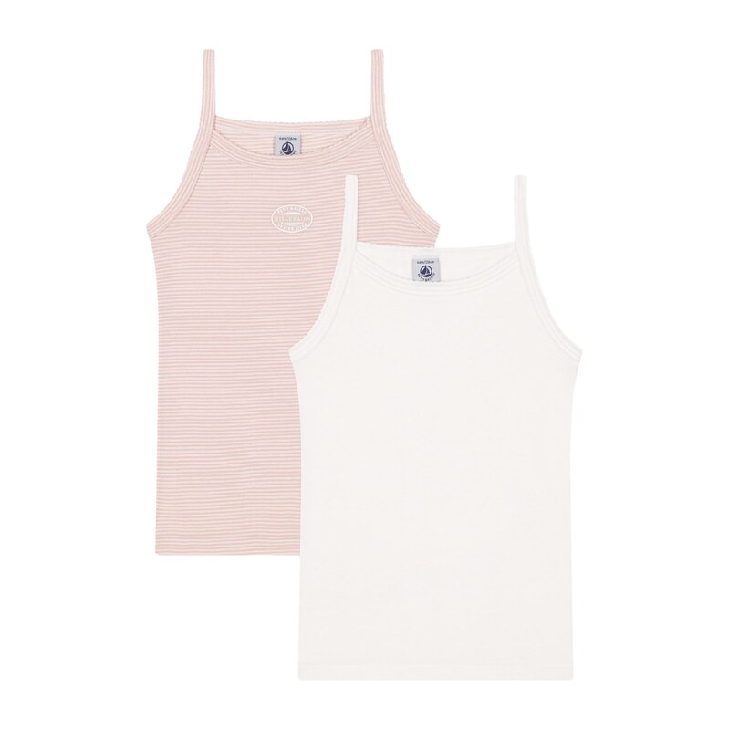PETIT BATEAU Top starorůžová / bílá
