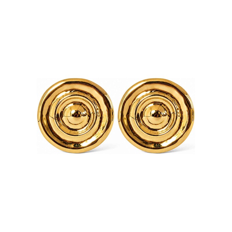 RteRme Náušnice Flowing Light Gold Earrings zlatá