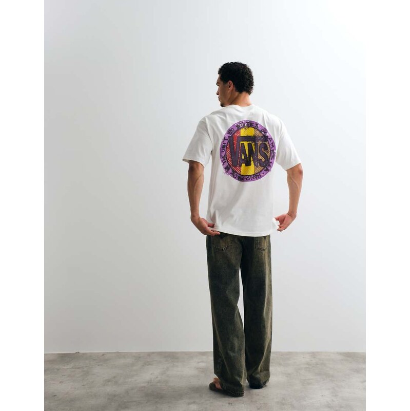 Vans Blotched Circle backprint t-shirt in white