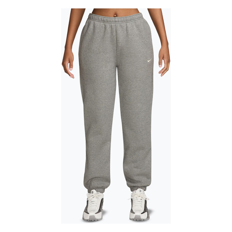 Dámské kalhoty Nike Studio Fleece dark grey heather/sail