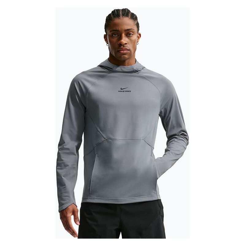 Pánská tréninková mikina Nike Pro smoke grey/black