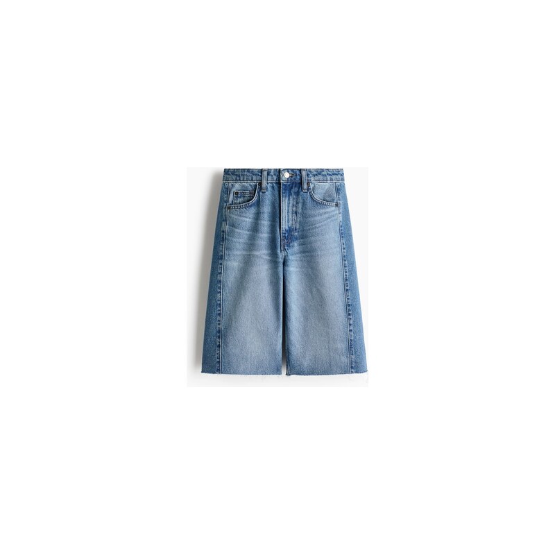 H&M - Džínové bermudy - Světlý Denim Blue