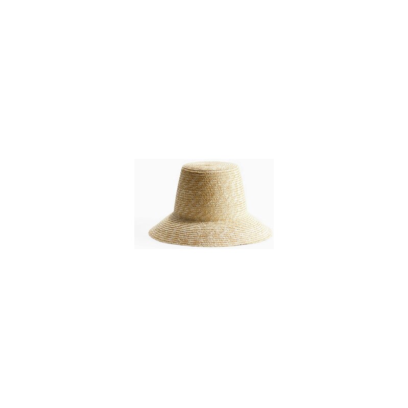 H&M - Slaměný klobouk bucket - Světle Béžová