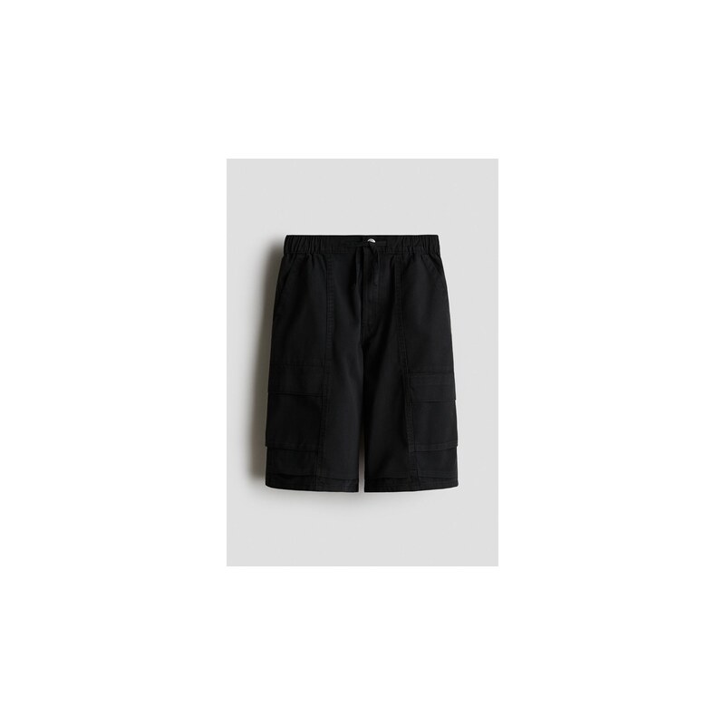 H&M - Keprové šortky cargo - Černá