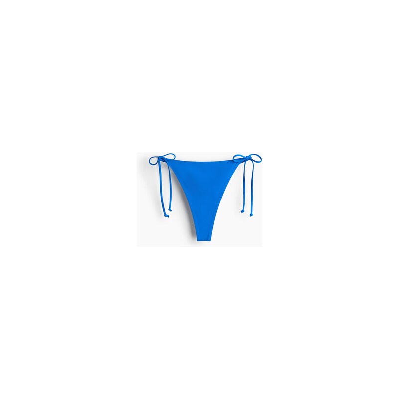 H&M - Zavazovací bikinové kalhotky tanga thong - Jasně Modrá