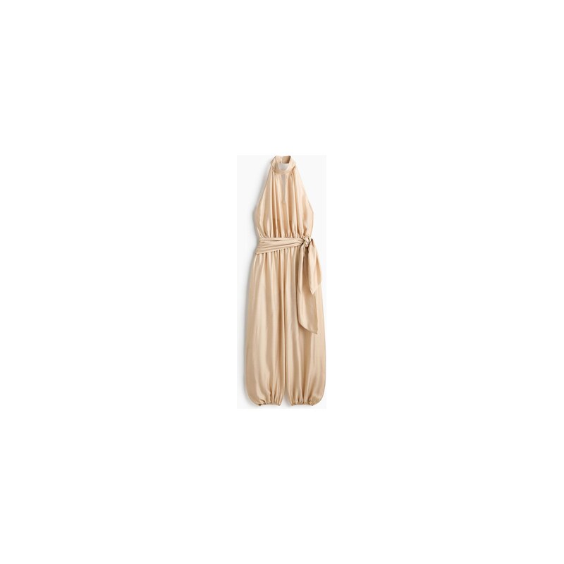 H&M - Overal halterneck - Světle Béžová