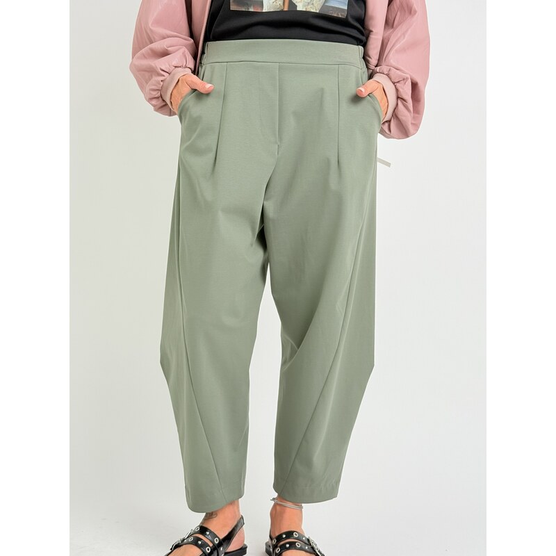 DOLCE VITA Khaki kalhoty TOSCANA