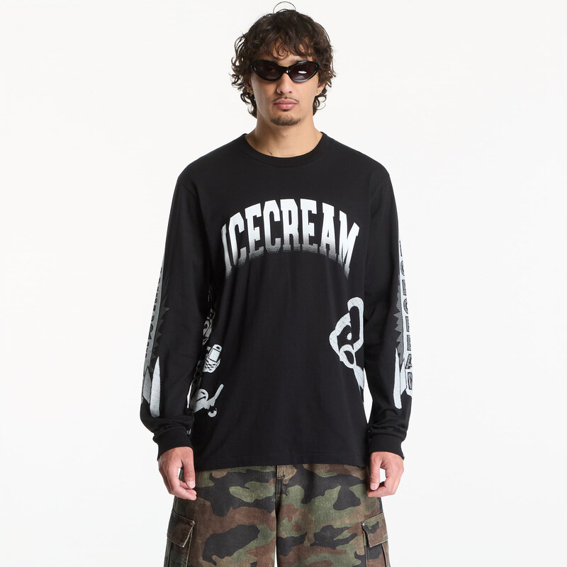 Tričko Billionaire Boys Club Icecream Halftone Multi Logo Ls T