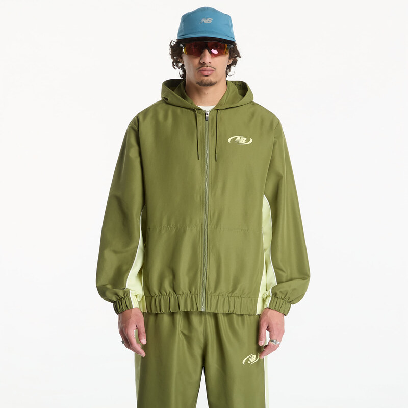 Bunda New Balance Trackside Woven Jacket Sport Green/ Fennel