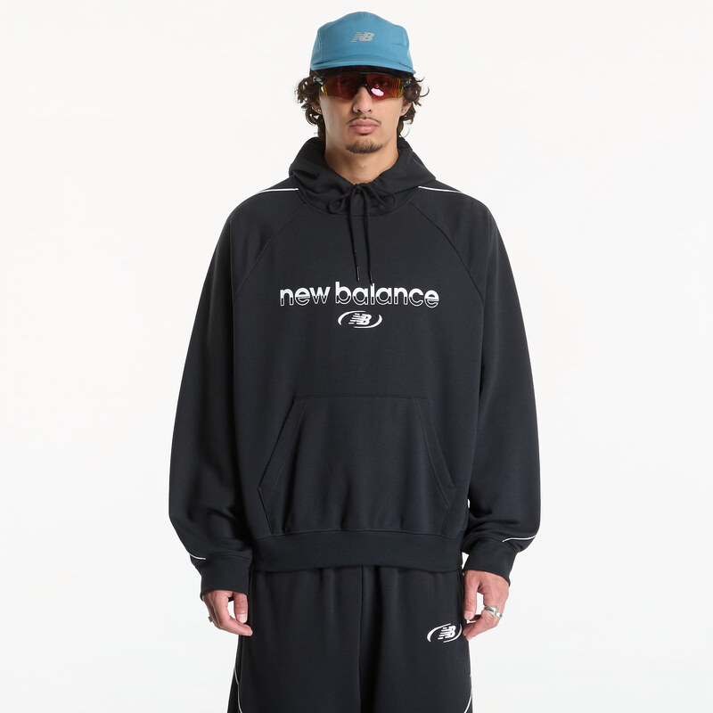 Mikina New Balance Trackside French Terry Hoodie Black S