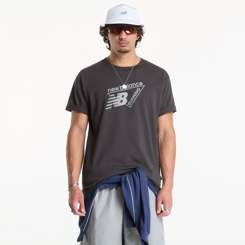 Tričko New Balance Classic Tri-Logo T-shirt Black Cement M