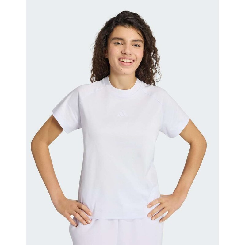 adidas performance Soft lux tee in frozen purple
