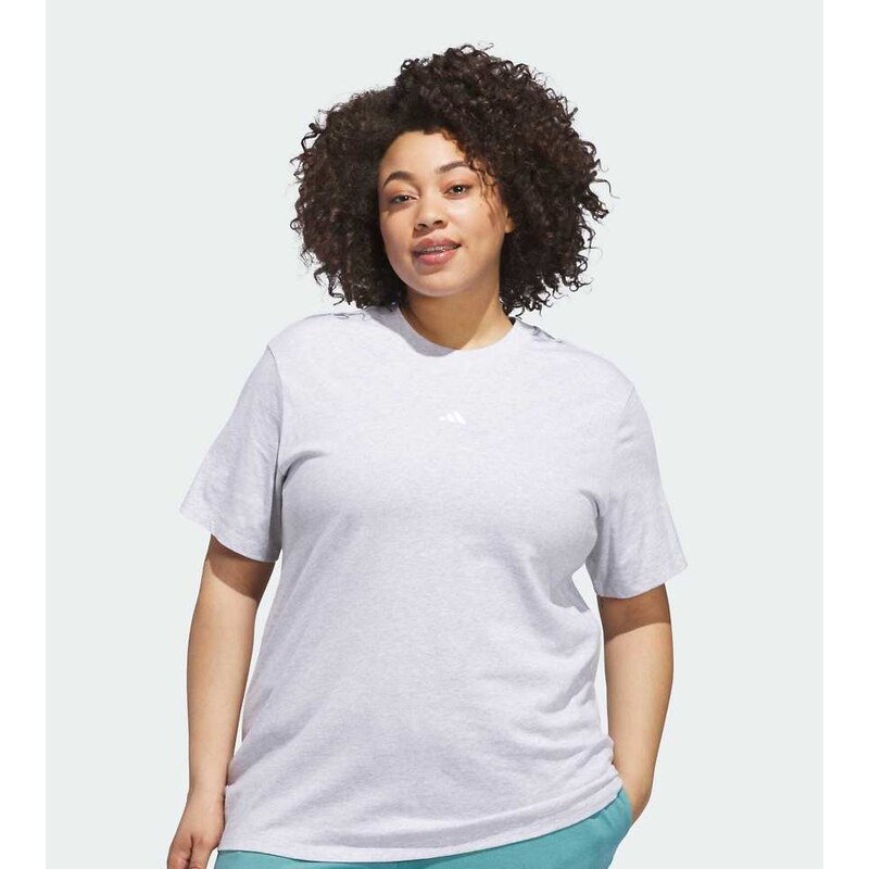 adidas performance Essentials small logo tshirt in light grey