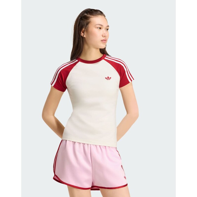 adidas Originals Sst tee in cloud white / team victory