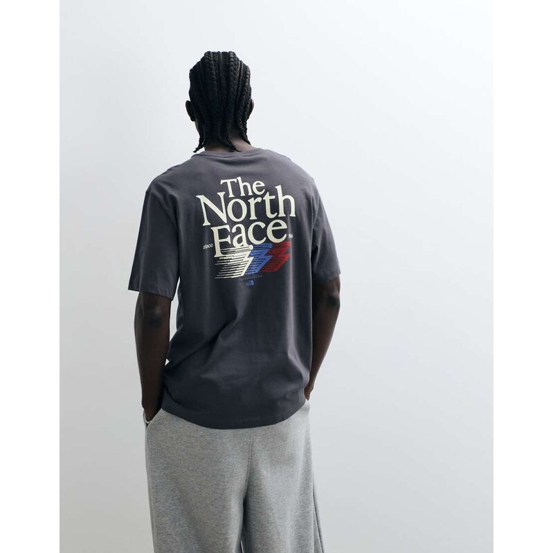 The North Face Retro Trail graphic t-shirt in grey