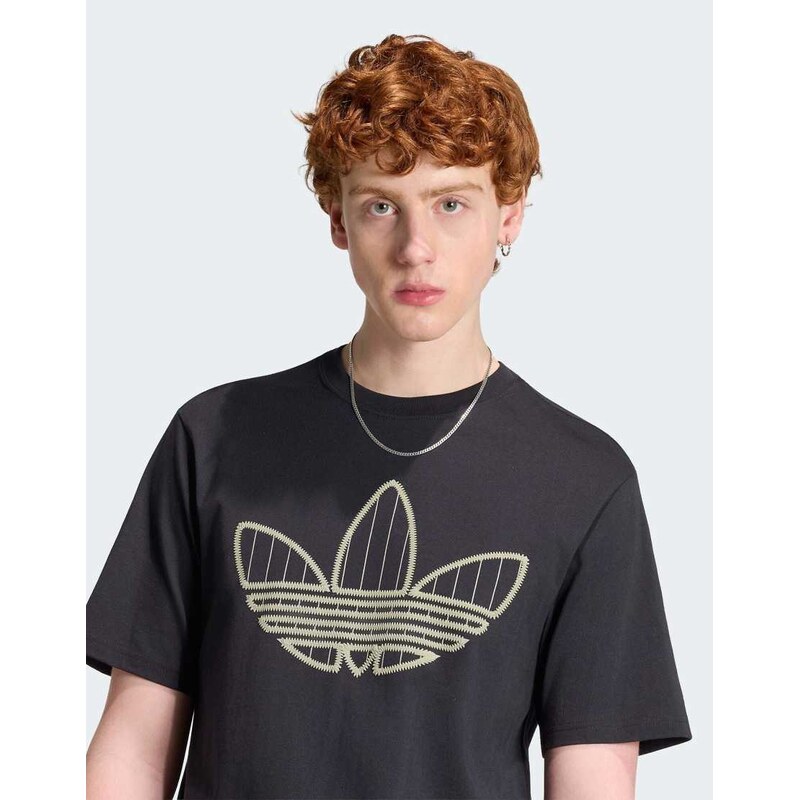 adidas Originals Trefoil infill t-shirt in black