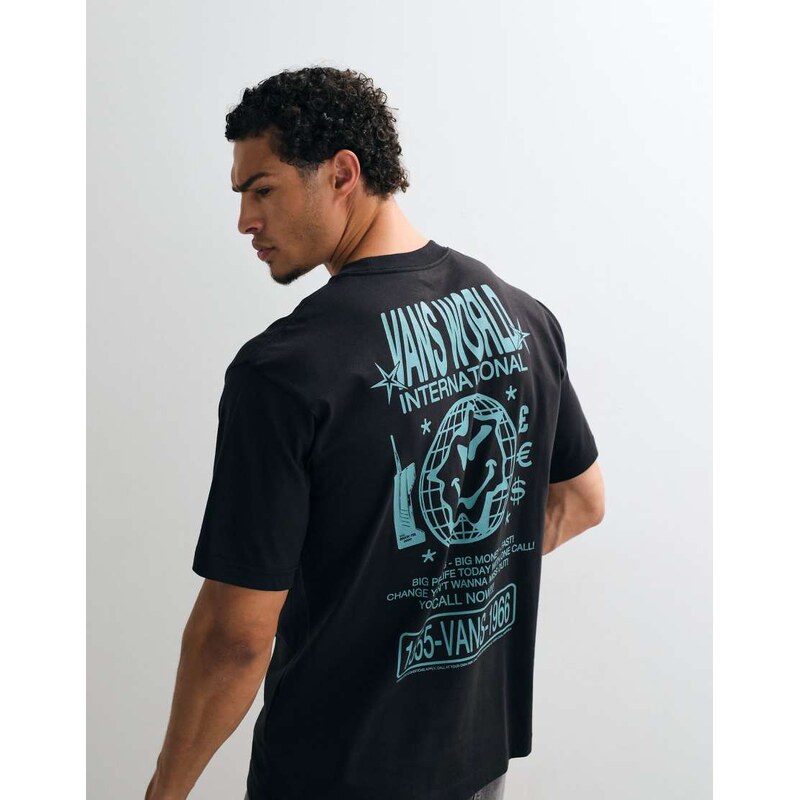 Vans World Intl backprint t-shirt in black