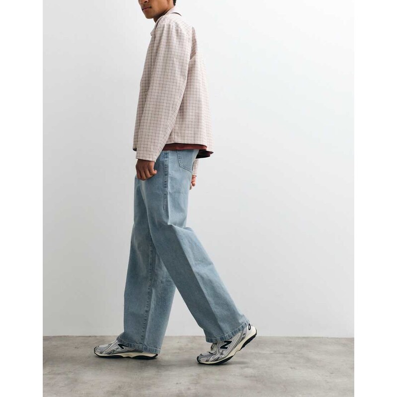 ASOS DESIGN baggy jeans in light wash blue