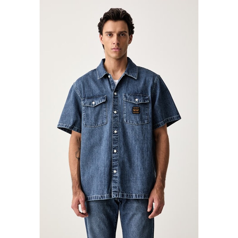 Levis košile pánská bavlněná SS WORKER - WW x WORKWEAR