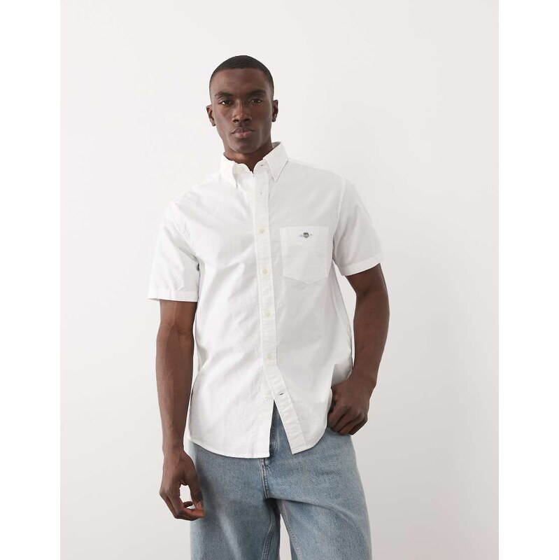 GANT Regular fit classic oxford shirt in white