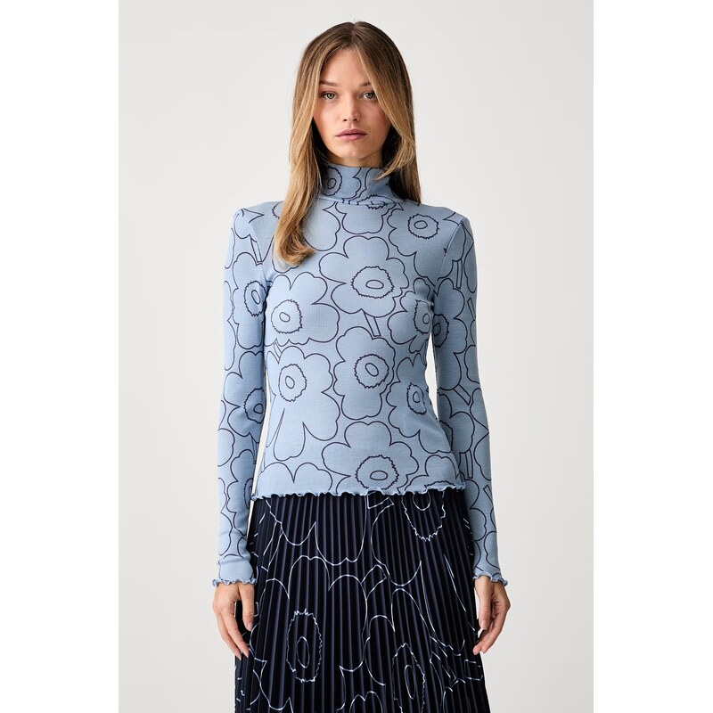 Marimekko tričko s dlouhým rukávem dámské vlněné
