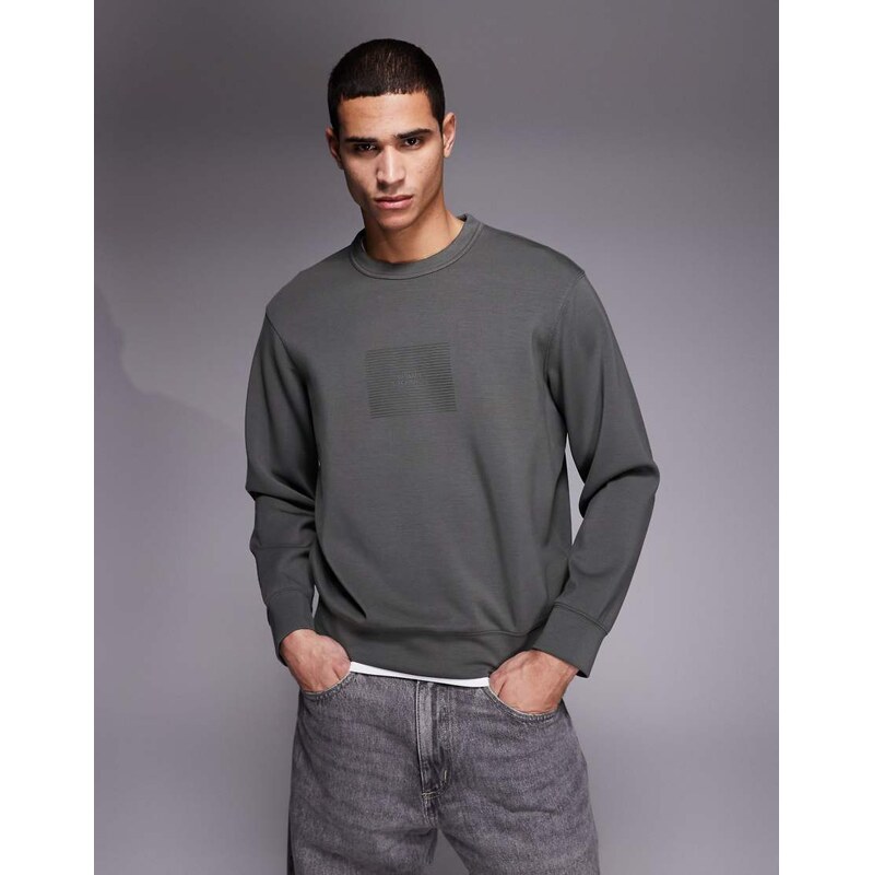 Armani Exchange sweatshirt with chest logo in grey