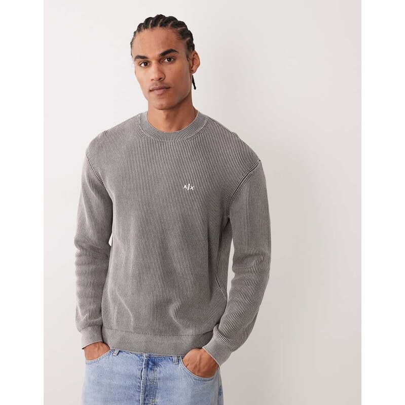 Armani Exchange sweatshirt with logo in grey