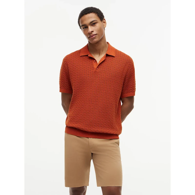 Tommy Hilfiger pánské oranžové polo tričko