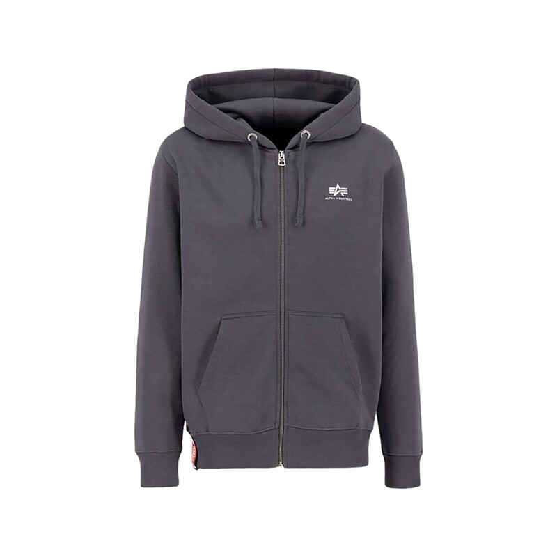 ALPHA INDUSTRIES Mikina Basic Zip tmavě šedá