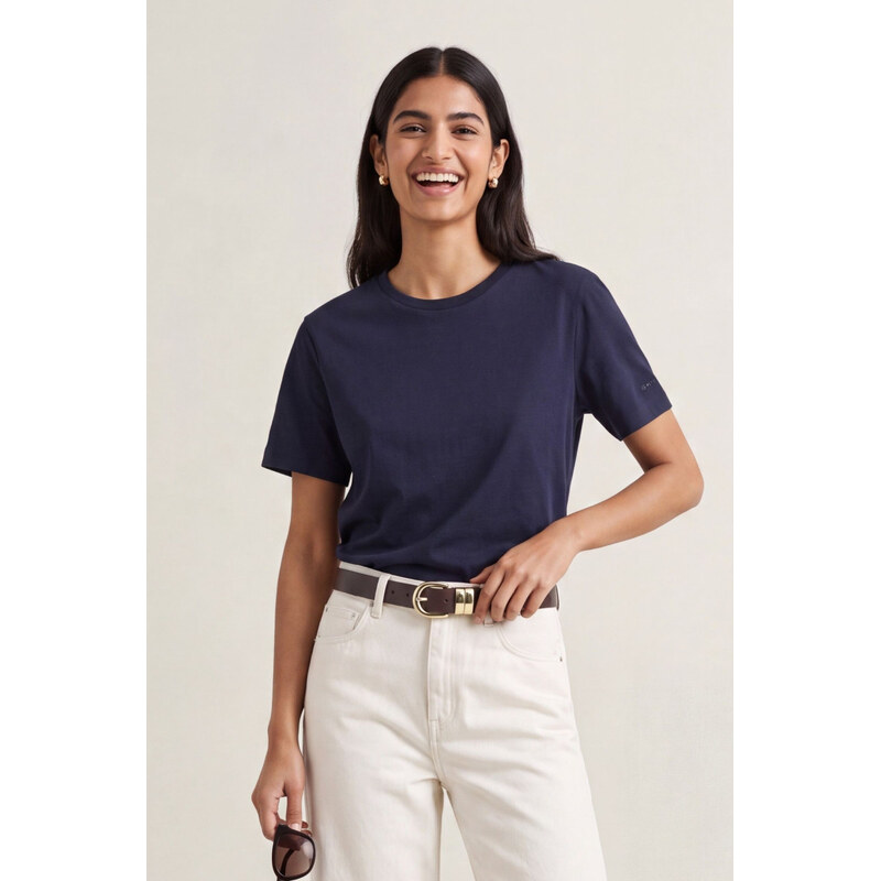 TRIČKO GANT REG PIMA COTTON SS T-SHIRT EVENING BLUE