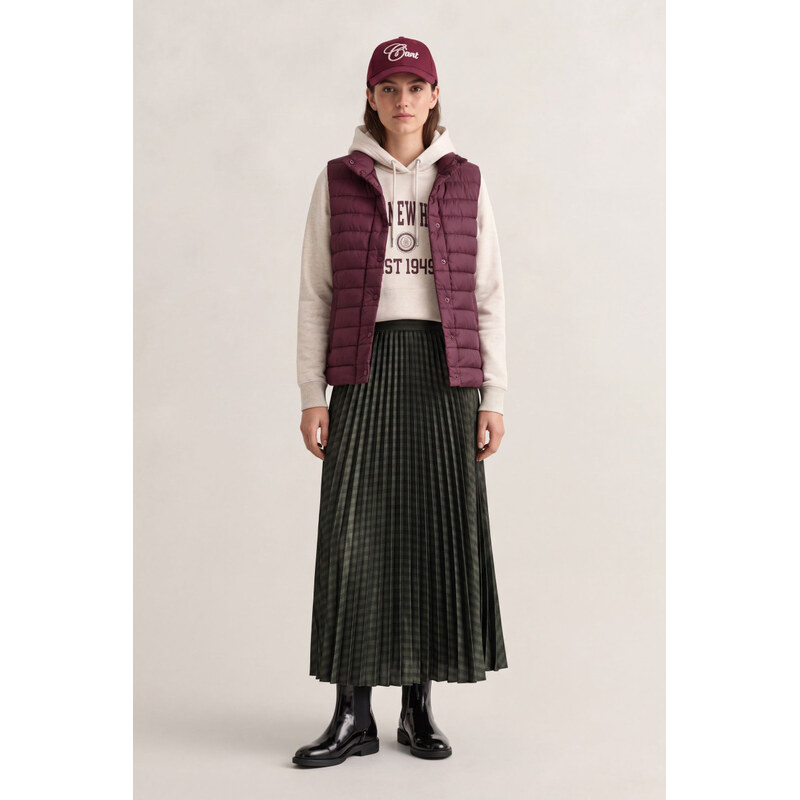 SUKNĚ GANT PRINTED STRIPE PLEATED SKIRT COUNTRY GREEN