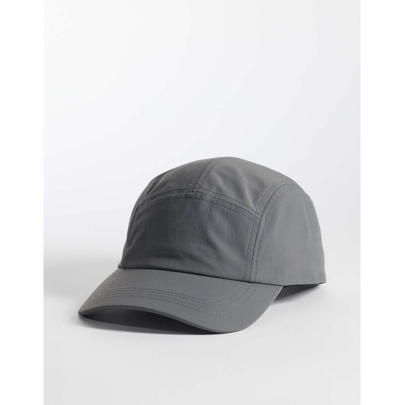 ASOS DESIGN nylon tech cap in grey