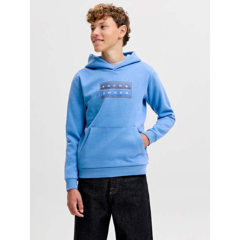Jack & Jones Junior Mikina JCOFusion modrá / tmavě modrá / černá
